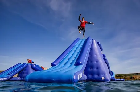 The best things to do on the Isle of Wight include the Aqua Park at Tapnell Farm, just a short drive from the cottages