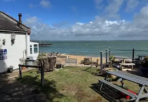 The Boathouse at Norton, Yarmouth is one of our favourite cafes on the Isle of Wight because it is so close to the cottages