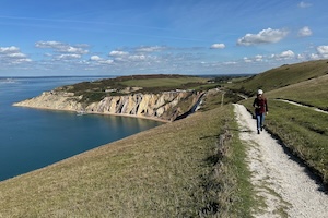 Walking along the Tennyson Trail, one of the best walks on the Isle of Wight